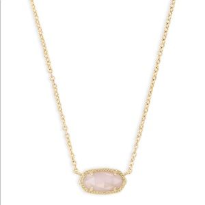 Kendra Scott Elisa Pendant Necklace In Rose Quartz